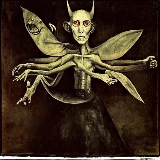 Prompt: portrait of the devil by hieronymus bosch, annie liebovitz, joel peter witkin,