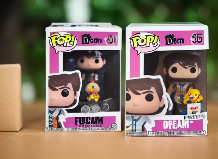 Image similar to !dream product still of faeces funko pop with box, 85mm f1.8