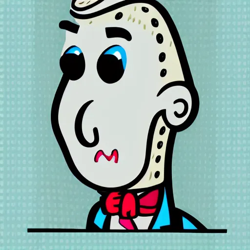 Image similar to handsome squidward, male, detailed pop art