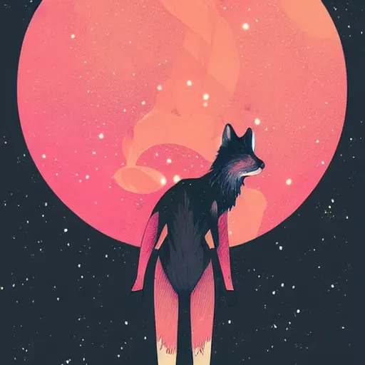 Prompt: space fox holding a planet, digital art, by conrad roset, trending on artstation, highly detailed