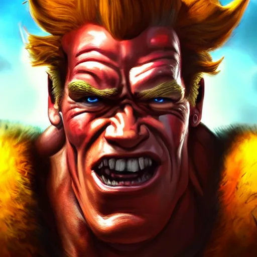 Image similar to a screenshot of arnold schwarzenegger as junkrat in overwatch, portrait, fantasy, beautiful face, vivid colors, elegant, concept art, sharp focus, digital art, hyper - realistic, 4 k, unreal engine, highly detailed, hd, dramatic lighting by brom, trending on artstation