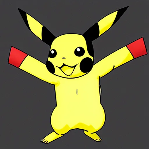 Image similar to Bodybuilder pikachu in Belo Horizonte, concept art