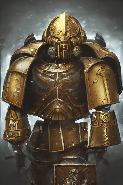 Image similar to armor portrait heros warhammer 4 0 k horus heresy fanart - the primarchs emperor by johannes helgeson animated with vfx concept artist & illustrator global illumination ray tracing hdr fanart arstation zbrush central hardmesh 8 k octane renderer comics stylized