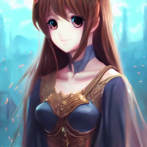 Image similar to anime portrait of Camelot as an anime girl by Stanley Artgerm Lau, WLOP, Rossdraws, James Jean, Andrei Riabovitchev, Marc Simonetti, and Sakimichan, trending on artstation
