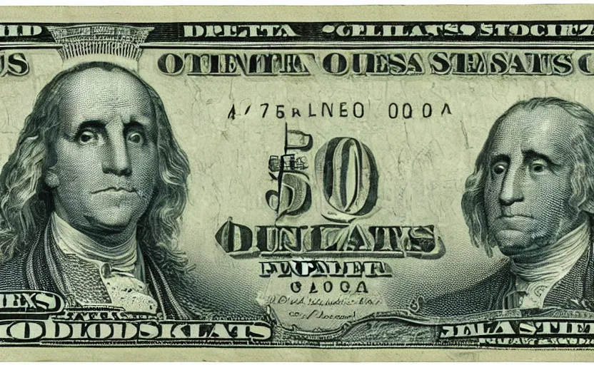 Image similar to rectangular photograph of five dollar u. s. currency note