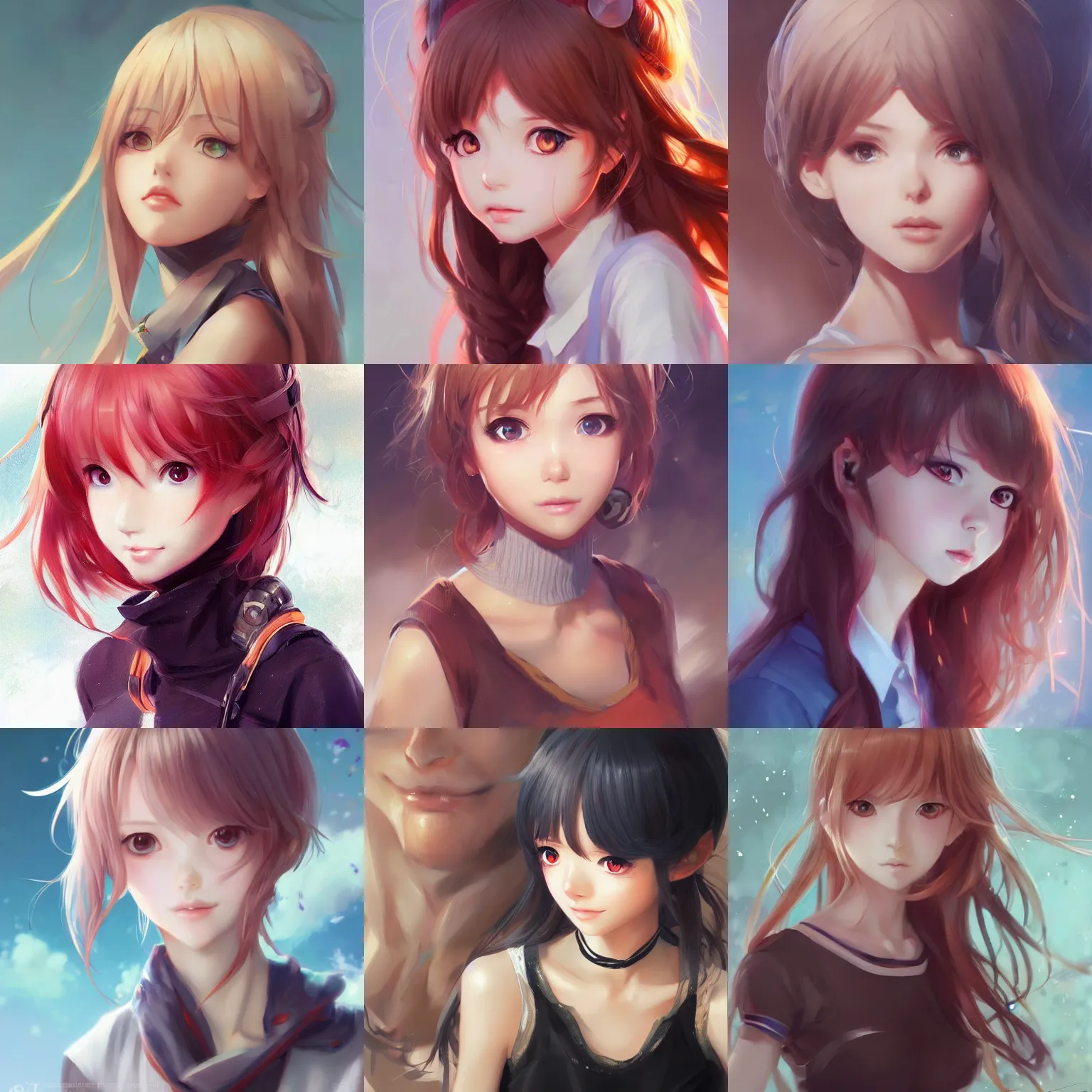 Prompt: cute girl beautiful anime portrait , by Stanley Artgerm Lau, WLOP, Rossdraws, James Jean, Andrei Riabovitchev, Marc Simonetti, and Sakimichan, tranding on artstation