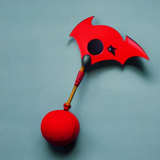 Prompt: fisher price bat with spikes, uncropped, photography, realistic