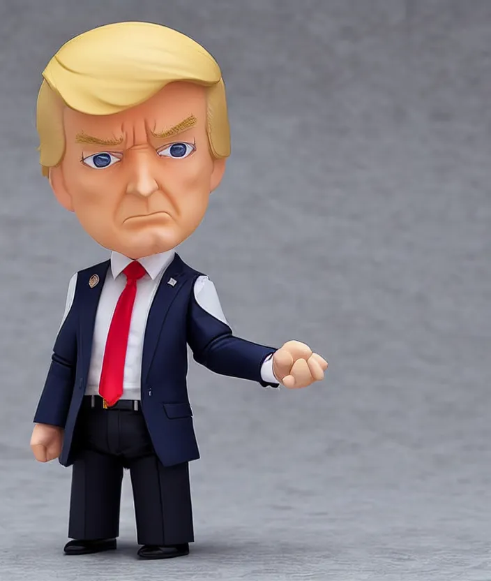 Image similar to one donald trump nendoroid, well - designed, proportional, realistic lighting