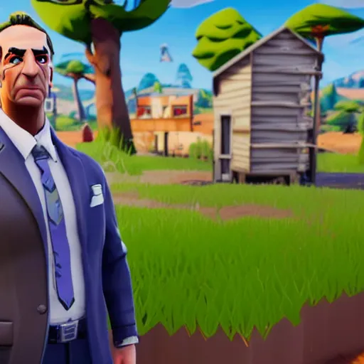 Prompt: saul goodman in the video game fortnite