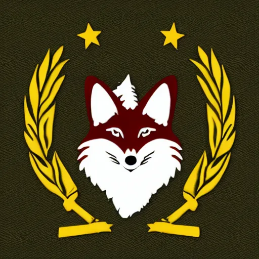 Prompt: military branch logo that involves foxes