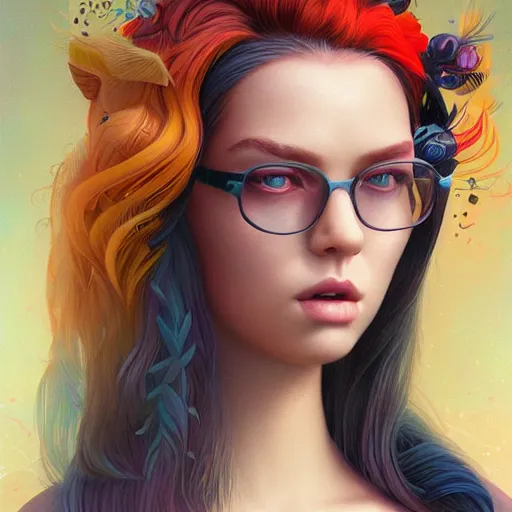 Image similar to lofi woman portrait Pixar style by Tristan Eaton Stanley Artgerm and Tom Bagshaw, high detail.