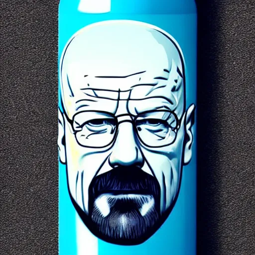 Prompt: walter white bottle of water water water water walter white walter white combined photograph artstation