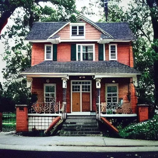 Image similar to a house that looks like my old house, nostalgic, early 2 0 0 0 s, vhs