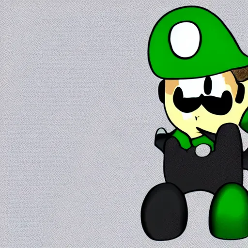 Image similar to luigi sitting next to tux in front of a computer, hugging each other, cute digital art, 4 k