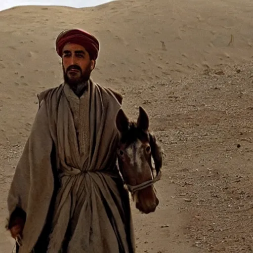 Image similar to Kurdish shepherd wearing Kurdish clothes in a movie directed by Christopher Nolan, movie still frame, promotional image, imax 70 mm footage