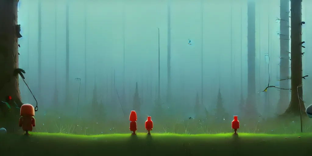 Prompt: forest watching by Goro Fujita and Simon Stalenhag , 8k, trending on artstation, hyper detailed, cinematic