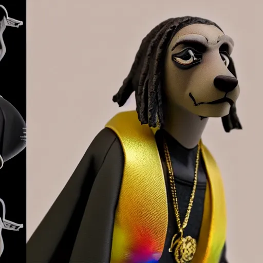 Image similar to Snoop Dog as a figurine, artstation, 8k, studio, light,