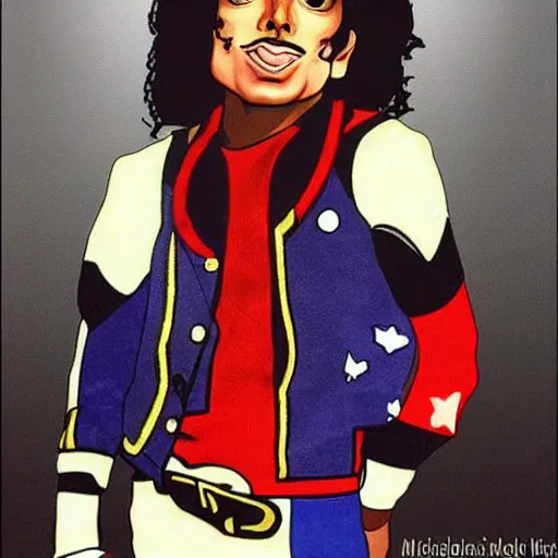 Prompt: michael jackson in the style of super mario brothers