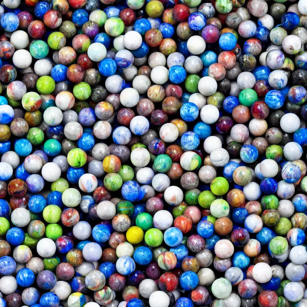 Image similar to marbles big and small fused to each other, high quality photography,