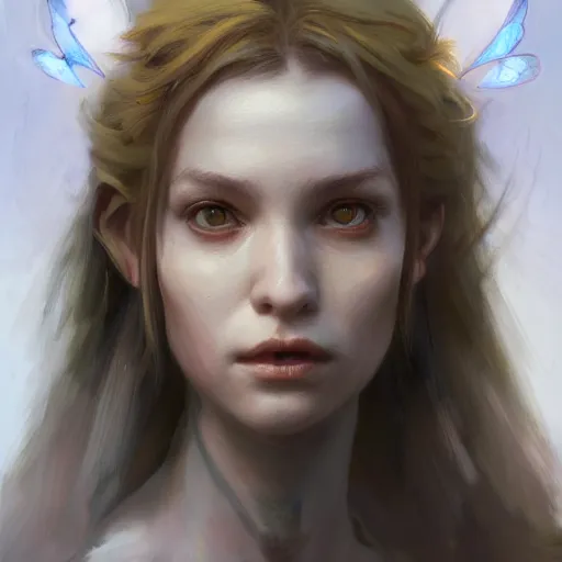 Image similar to a portrait of a female gelfling with dragonfly wings, fullbody, ultra high detailed, oil painting, greg rutkowski, charlie bowater, yuumei, yanjun cheng, unreal 5, daz, hyperrealistic, octane render, rpg portrait, dynamic lighting, fantasy art, beautiful face