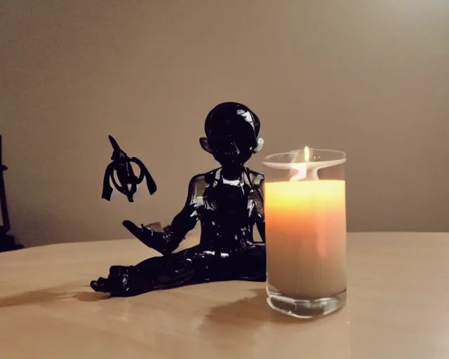 Image similar to transparent horror spirit attacks in living room with summoning circle candle lights out interior photos shot on iphone, dynamic pose, full body shot, sharp focus, grainy, corpse, paranormal flashlight, deep night,,