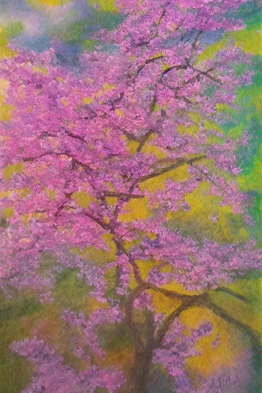 Image similar to Hanami flowers in impressionism style