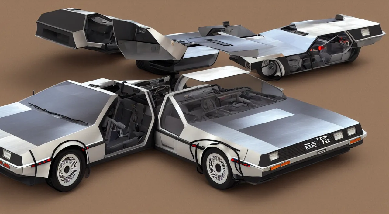 Image similar to back to the future delorean, concept design by scott robertson