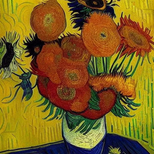 Image similar to an unusually beautiful bouquet in the sunny room of his beloved wife, wrote van gogh