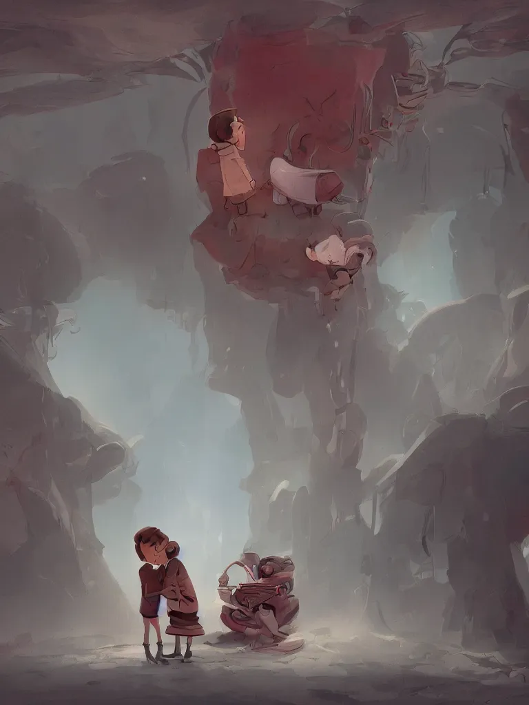 Image similar to heartbreak by Disney Concept Artists, blunt borders, rule of thirds