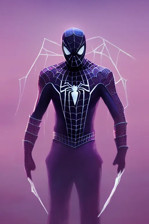 Image similar to symmetry of spiderman mixed with saints row and moon knight, rpg reference, art by greg rutkowski, artgerm, trending on artstation, octane render, insanely detailed, 8 k, hd
