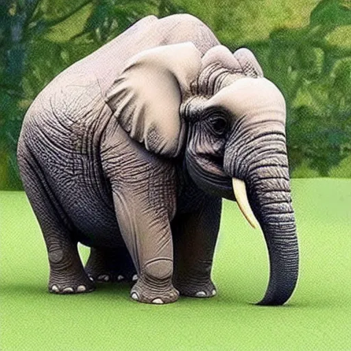 Image similar to t - rex!!!!!!!!! and elephant hybrid!!!!!!!!! animal