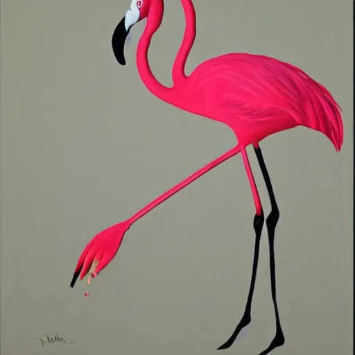 Image similar to flamingo by Dali