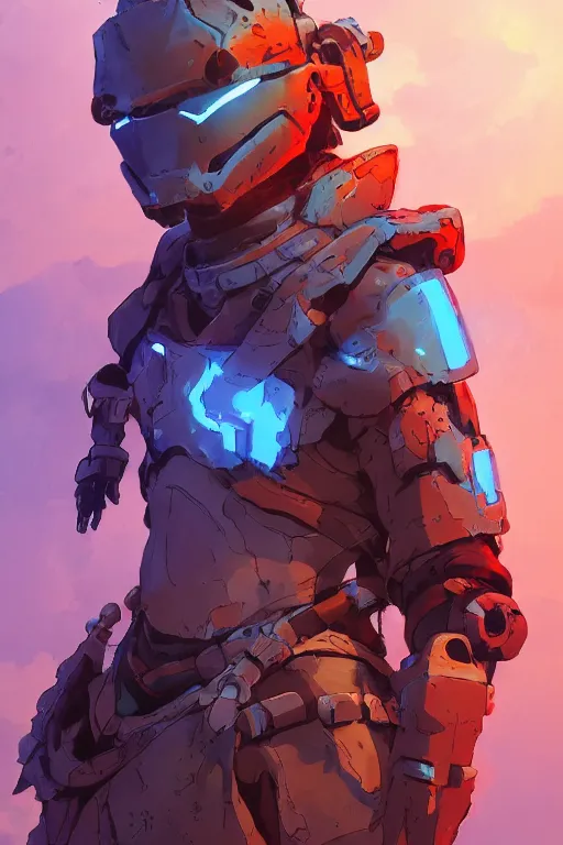 Image similar to combination suit armor aloy horizon forbidden west horizon zero dawn robot ninja mask helmet backpack tribal, art gta 5 comics, official fanart behance hd artstation by jesper ejsing, by rhads, makoto shinkai and lois van baarle, ilya kuvshinov, ossdraws radiating a glowing aura cgi rtx 2 0 2 2