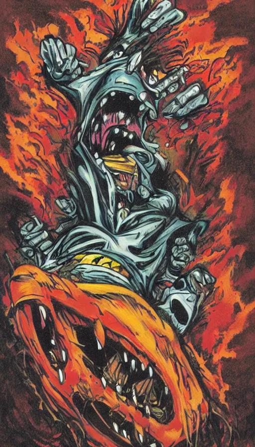 Image similar to rage, by ed roth