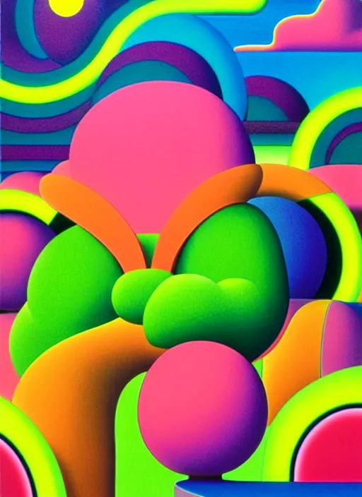 Image similar to garden by shusei nagaoka, kaws, david rudnick, airbrush on canvas, pastell colours, cell shaded, 8 k