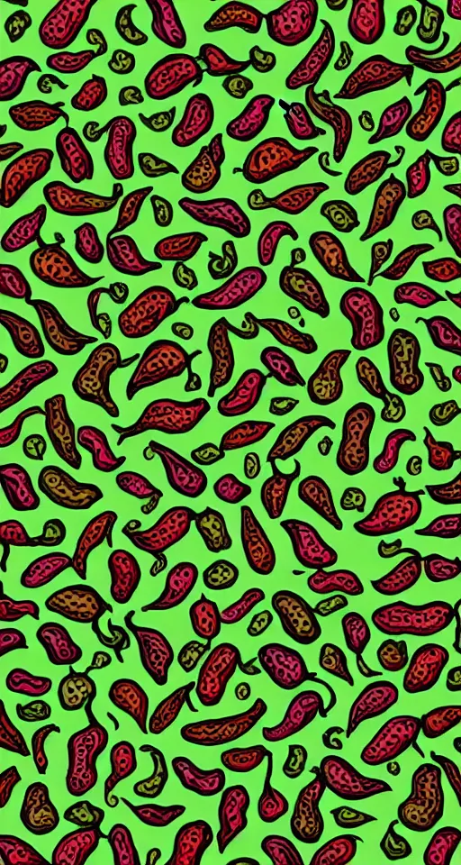 Prompt: jalapeño pepper pattern background