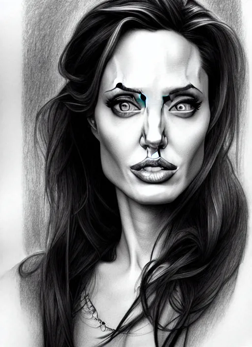 Unfinished drawing of Angelina Jolie  ladyLara  Laura Bâlc   Flickr
