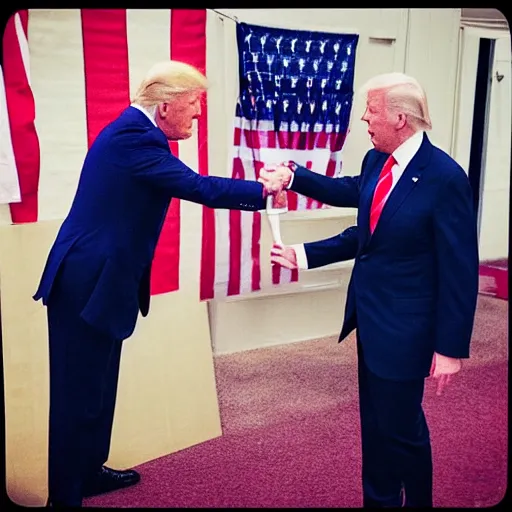 Image similar to “Joe Biden slapping Donald Trump in the face”