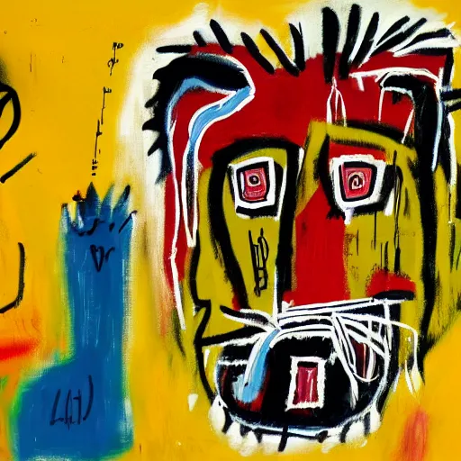 Image similar to lion by Basquiat