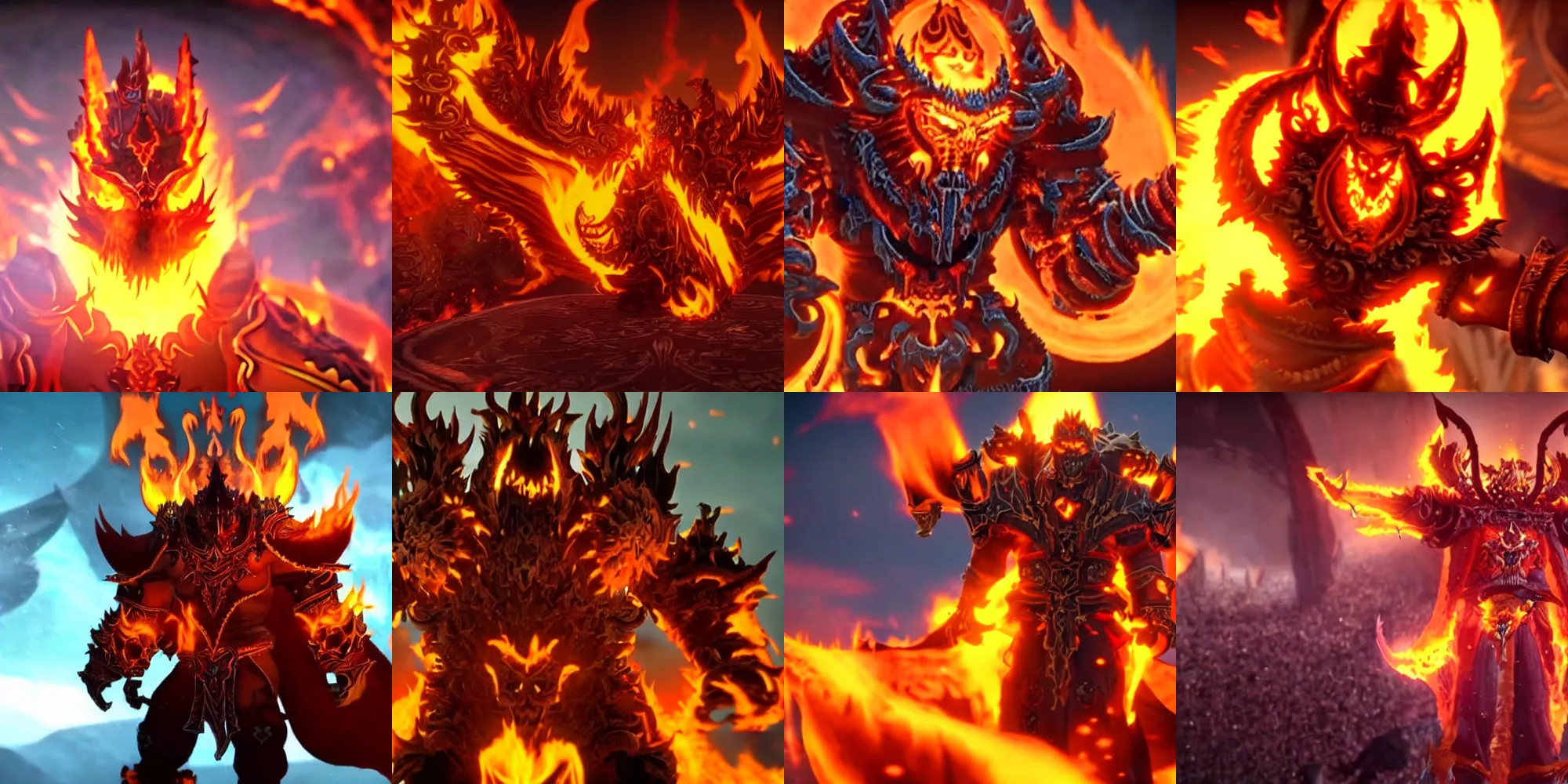 Prompt: Ragnaros the firelord still shot from cinematic trailer