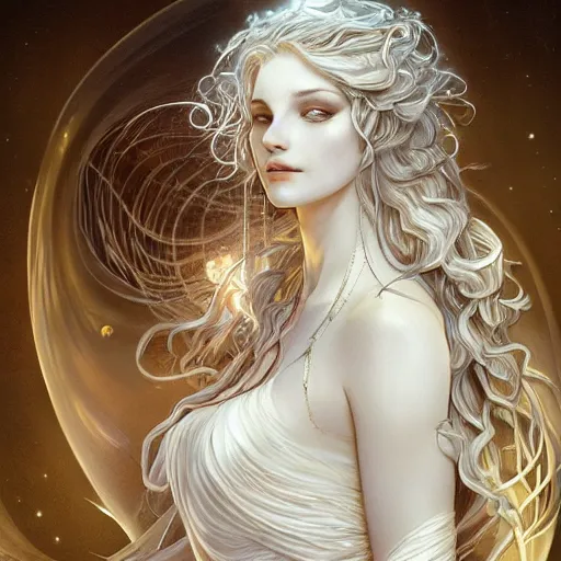 Prompt: a photograpic portrait of a anthropomorphic bioluminescent water wave wearing white clothes, fantasy, intricate, elegant, highly detailed, digital painting, artstation, concept art, smooth, sharp focus, illustration, art by artgerm and H R Giger and alphonse mucha