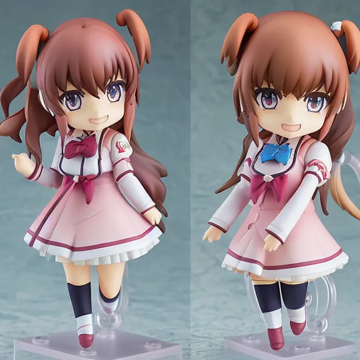 Image similar to Monika Doki Doki Literature Club , An anime Nendoroid of Monika , figurine, detailed product photo