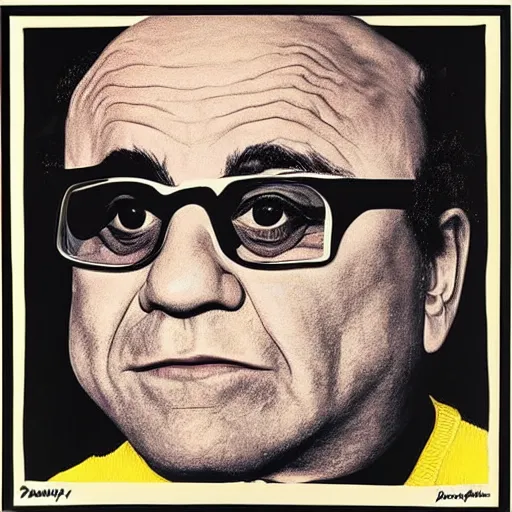 Prompt: danny devito by warhol