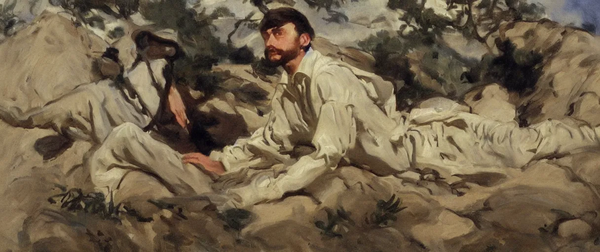 Image similar to jom singer sargent artwork by eugene von guerard