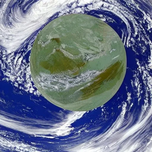 Image similar to NASA photograph of the Earth as a flat disc. From space. Earth is flat.