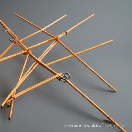 Image similar to hobby diy engineering photo. tensegrity