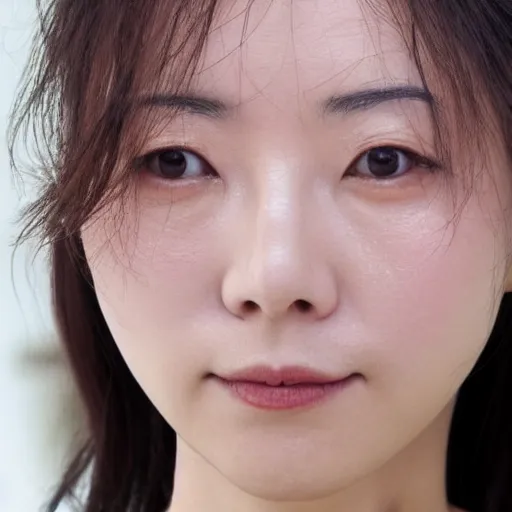 Image similar to close-up photo of Japanese actress face