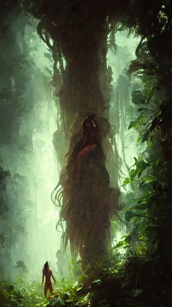 Image similar to The Ayahuasca Spirit, by Greg Rutkowski