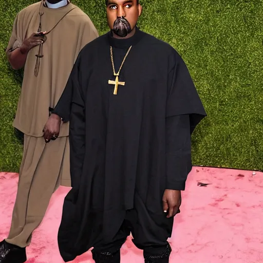 Image similar to kanye west as a priest, 2 0 1 0 s, candid photo,