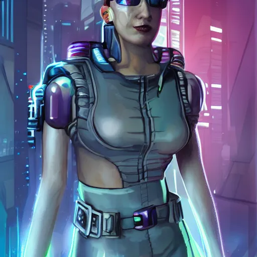 Image similar to cyberpunk character portrait